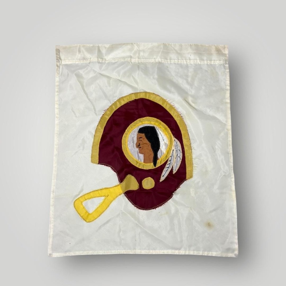 Vintage Washington Redskins Banner White NFL Football Helmet Logo Flag